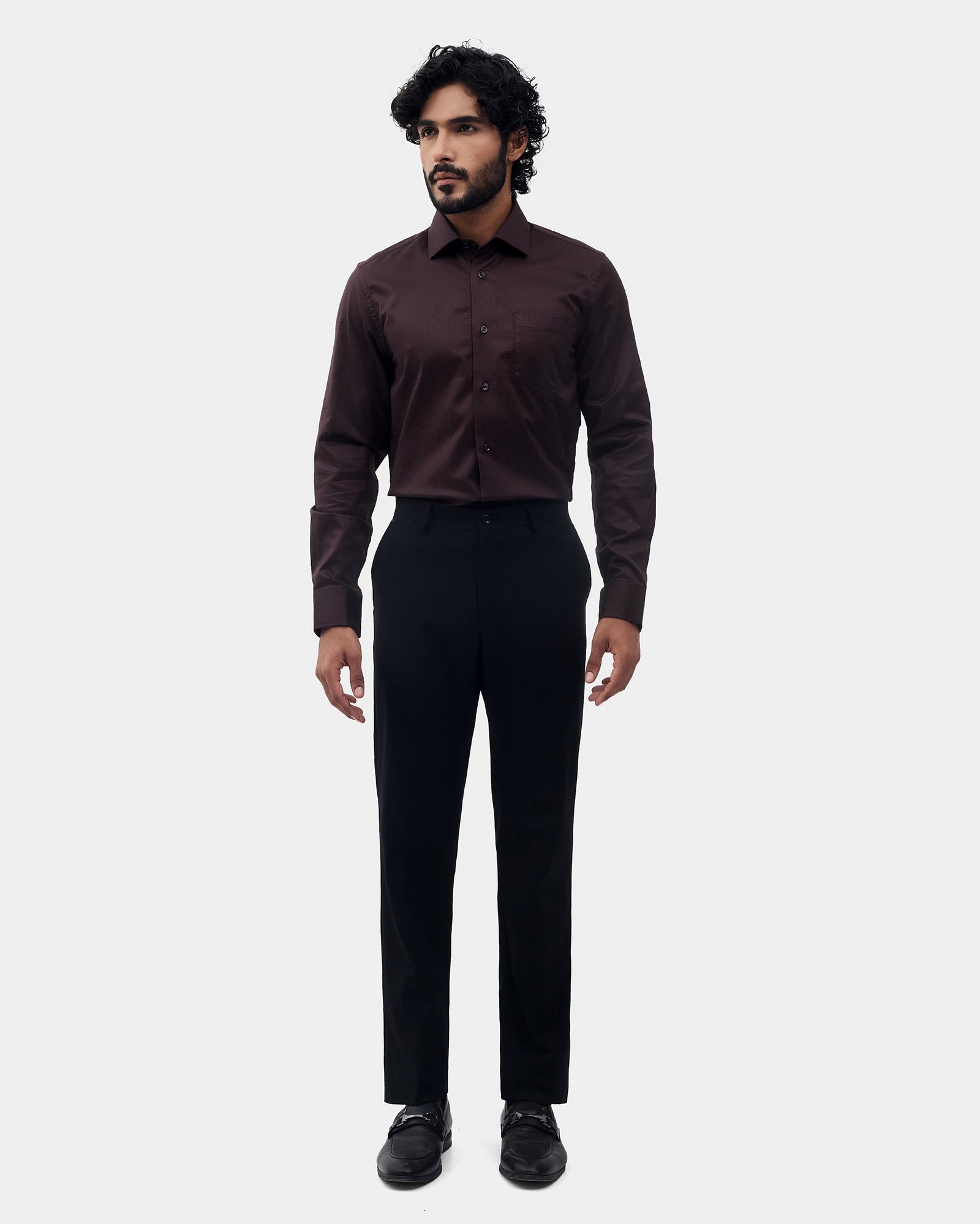 Brown Textured Shirt - Network