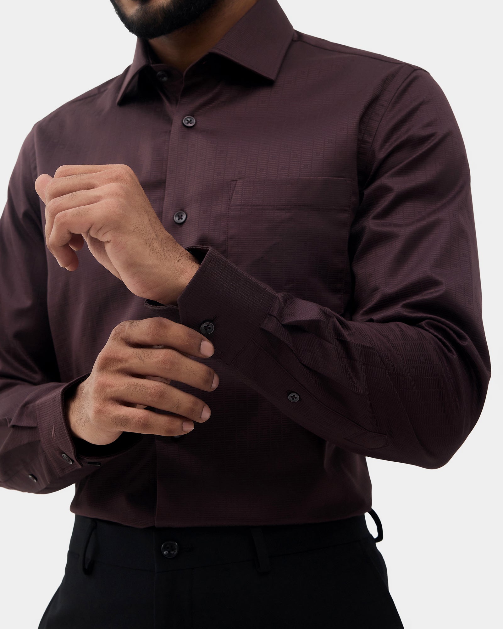 Brown Textured Shirt - Network