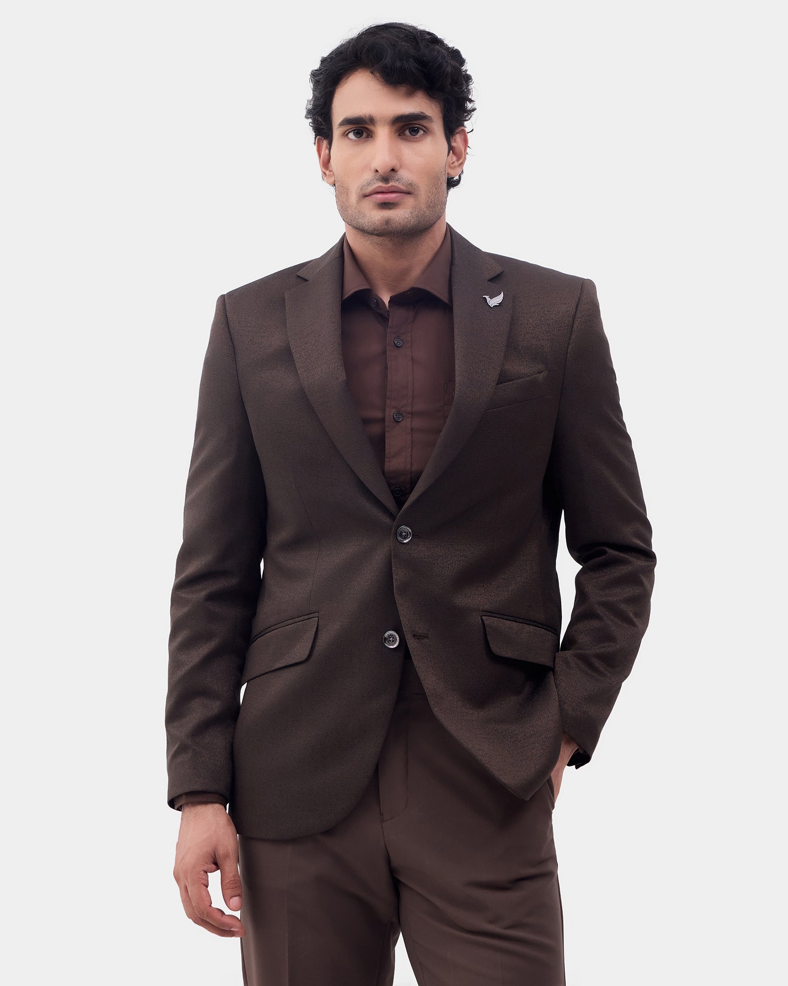 LONG JACKET SLIM FIT JACQUARD JACKET