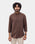 Brown Linen Button Down Stripe Shirt - Proba