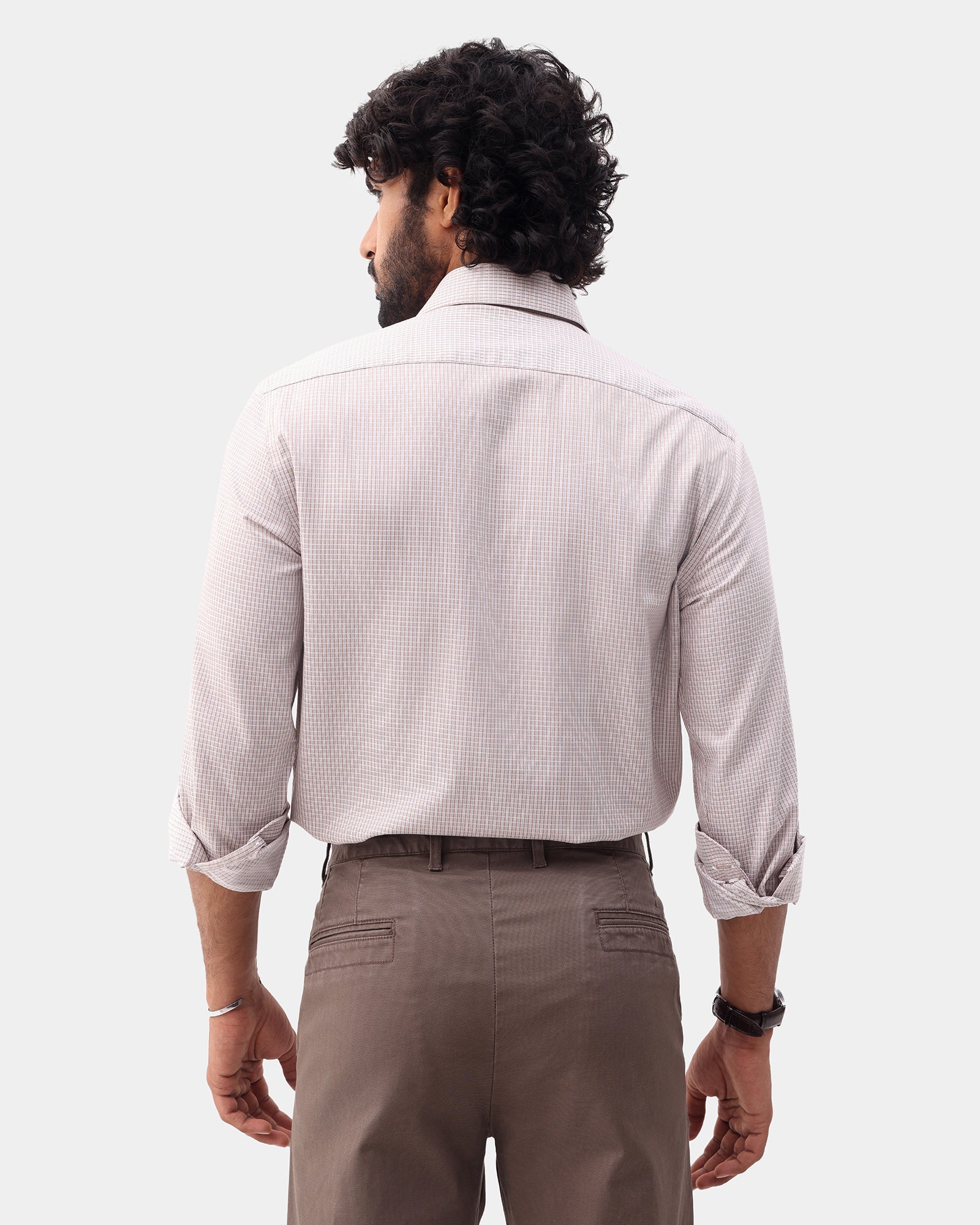 Brown Check Shirt - Elix