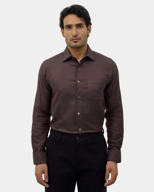 Brown Textured Shirt - Chiba