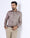 Brown Non Iron Textured Shirt - Ember