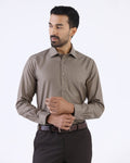 Brown Non Iron Textured Shirt - Esme