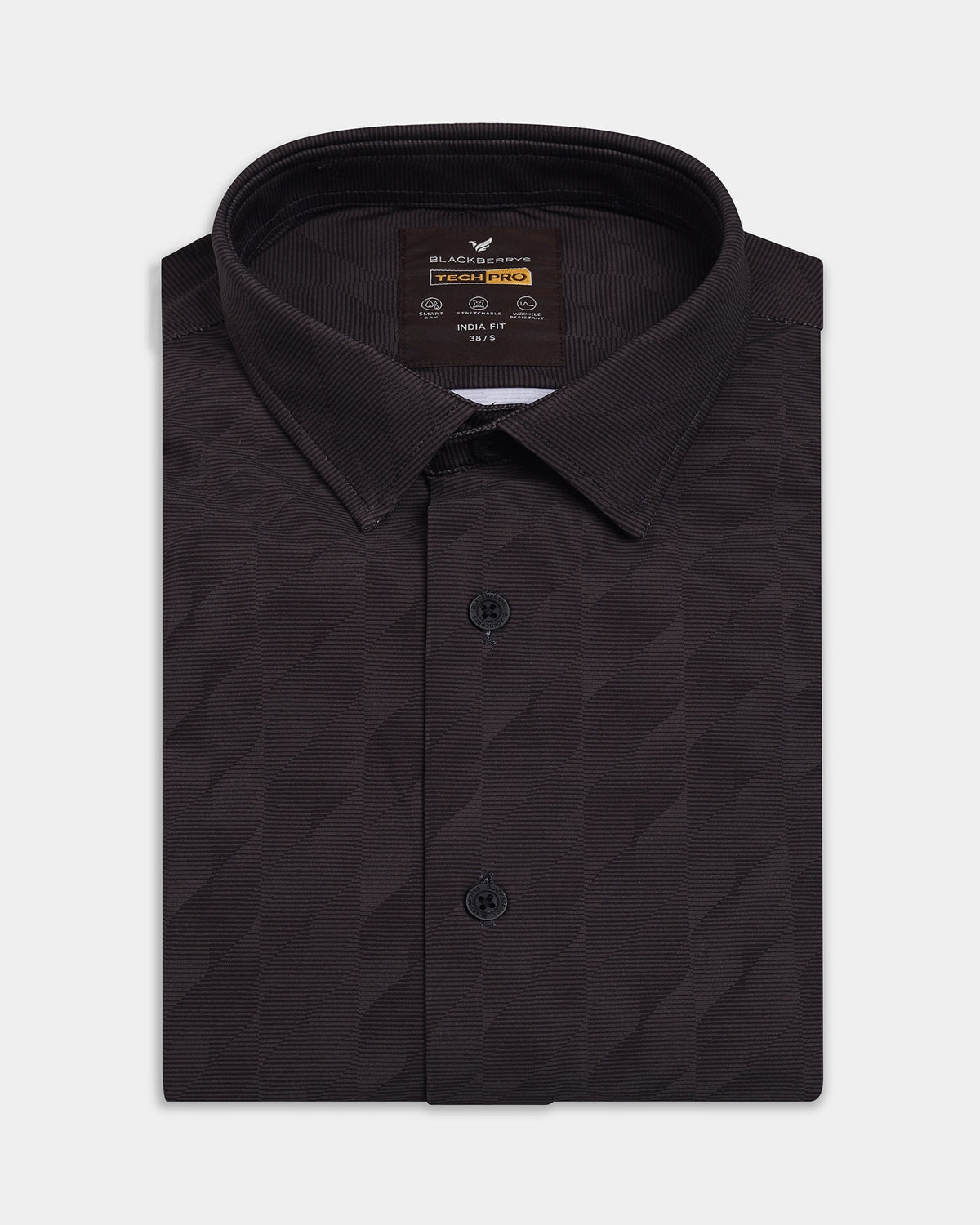 Brown Textured Shirt - Boltt