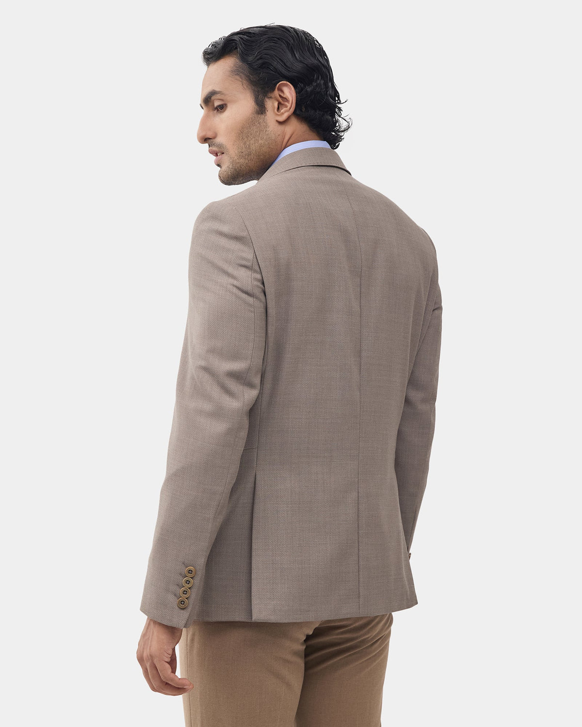 Brown Solid Blazer - Sobo