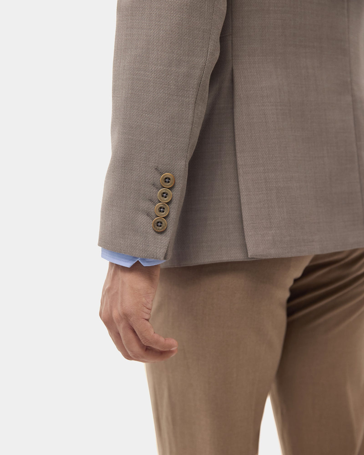 Brown Solid Blazer - Sobo