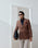 Brown Solid Blazer - Zemo