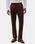 Brown Unwrinkle Solid Khakis - Sinai