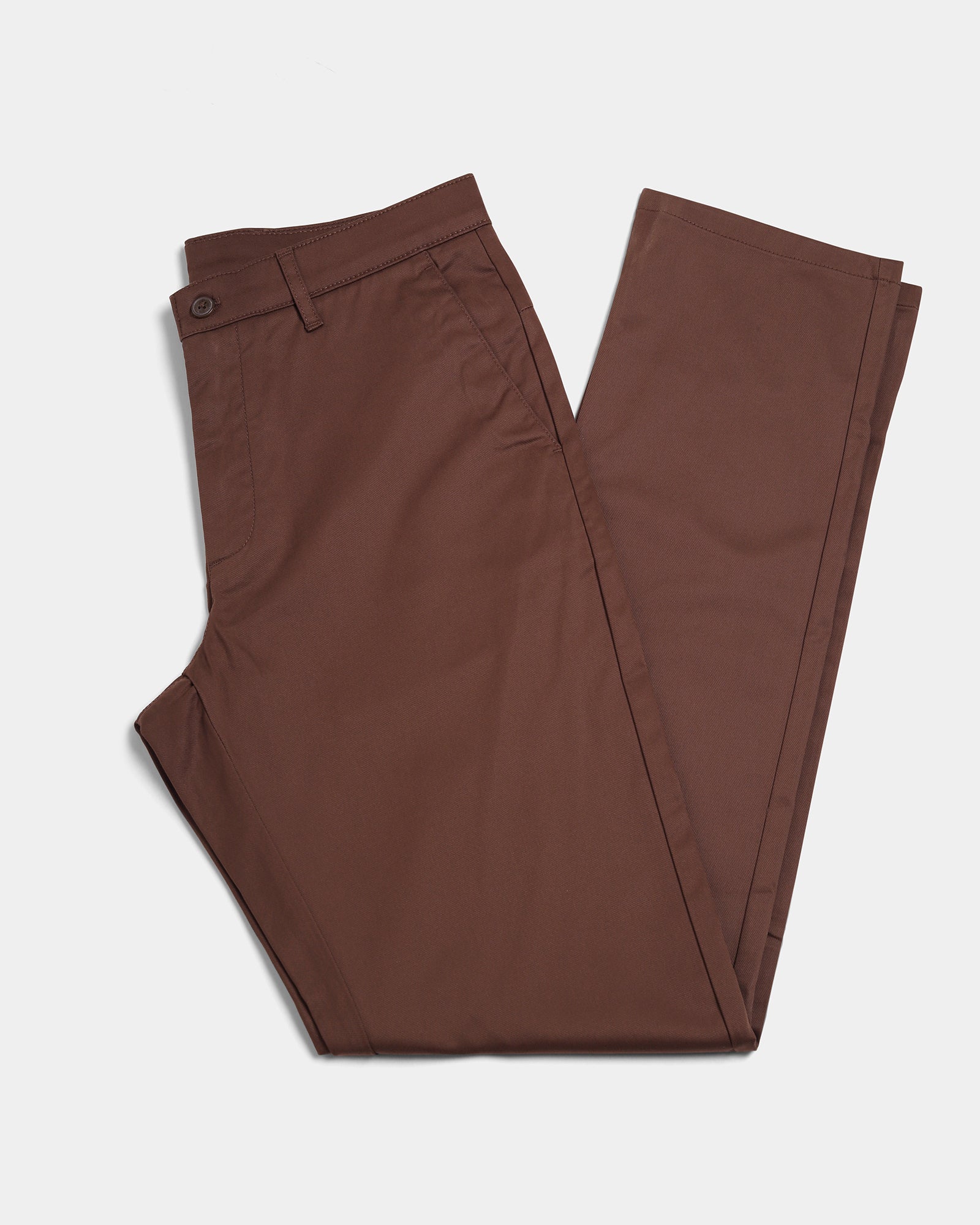 Brown Solid Khakis - Sinai