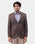 Brown Solid Blazer - Ferado