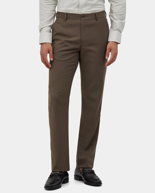 Brown Solid Trouser - Nebula