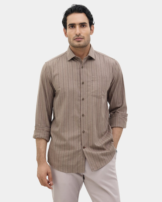 Brown Stripe Shirt - Laren