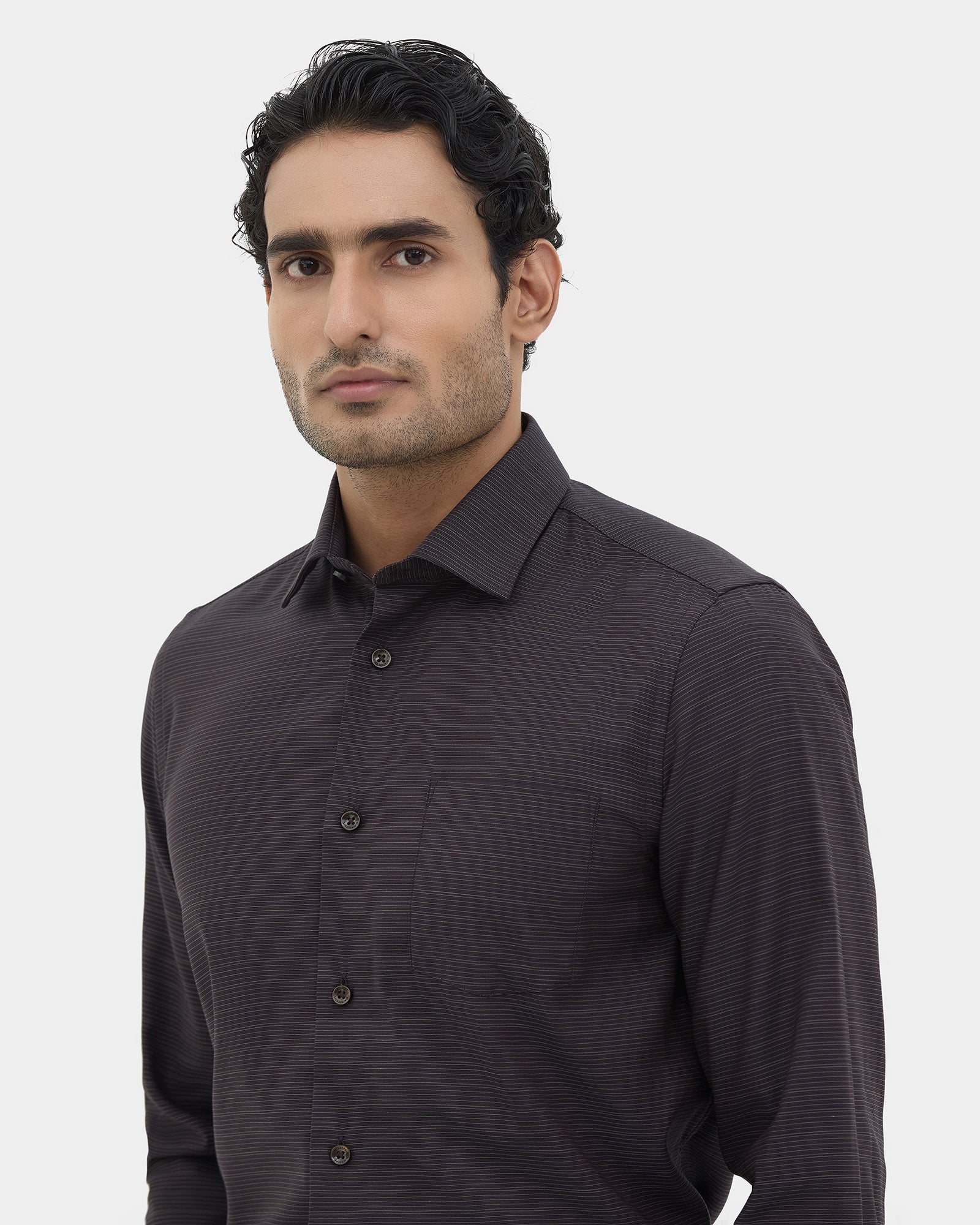 Brown Stripe Shirt - Lorx