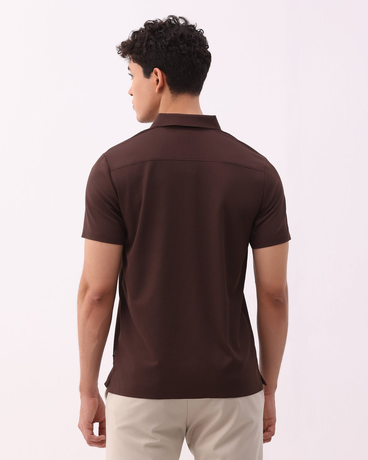 Brown Techpro Textured Polo - Hanu