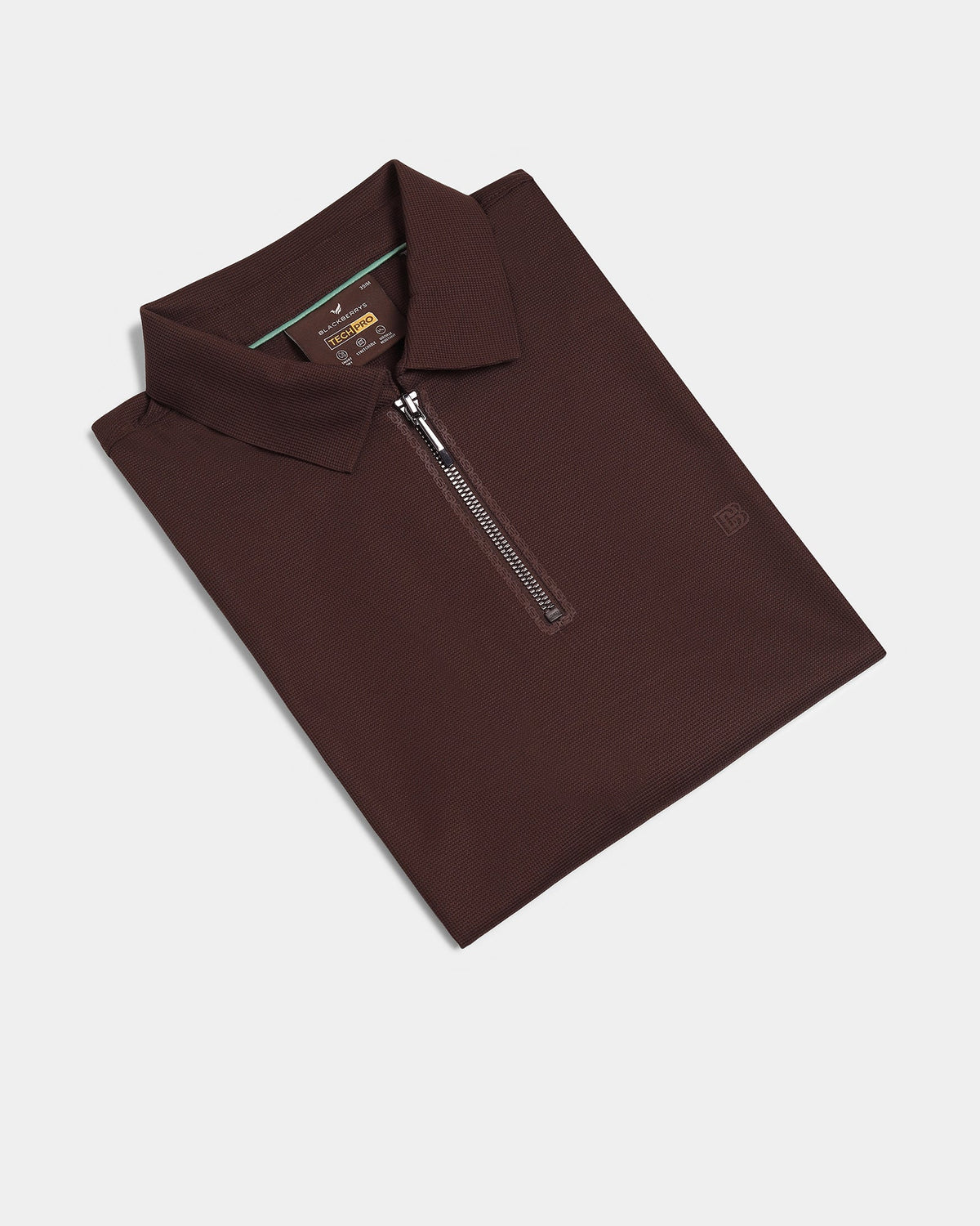 Brown Techpro Textured Polo - Hanu