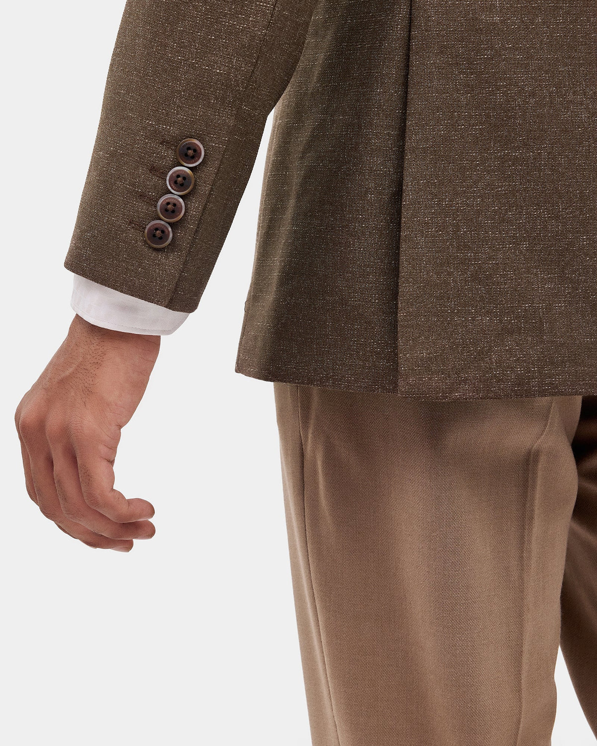 Brown Textured Blazer - Rylan