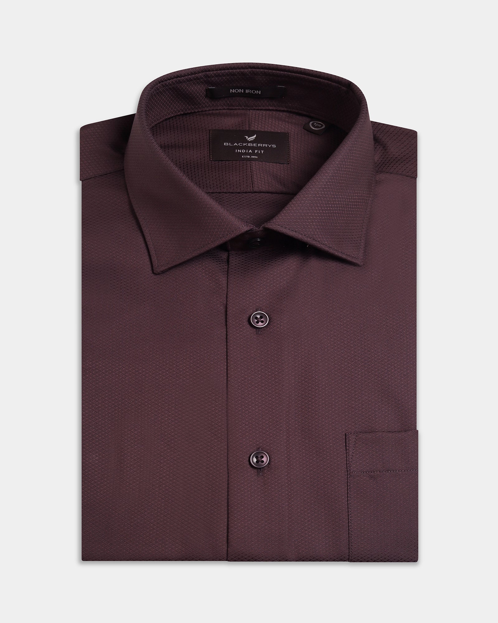Brown Unwrinkle Textured Shirt - P31