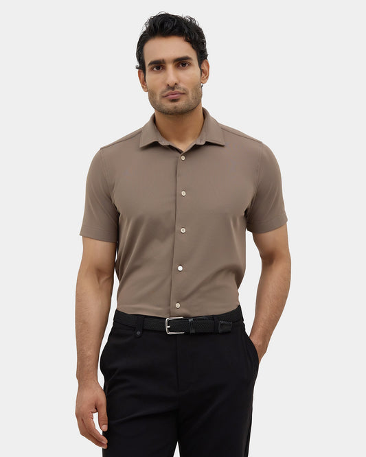 Brown Textured Shirt - Patek