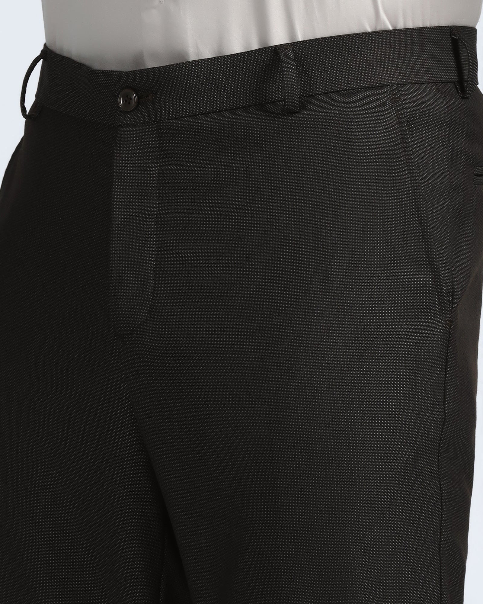Brown Textured Trouser - Alan