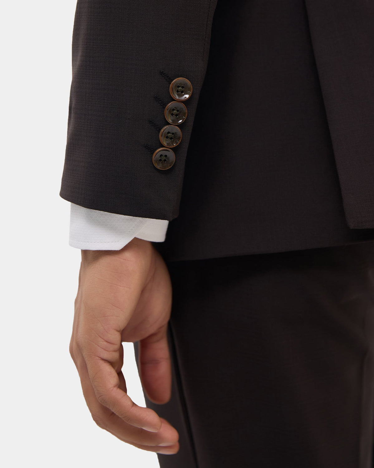 Brown Three Piece Luxe Check Suit - Xenius