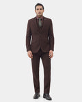Brown Three Piece Textured Suit - Horace