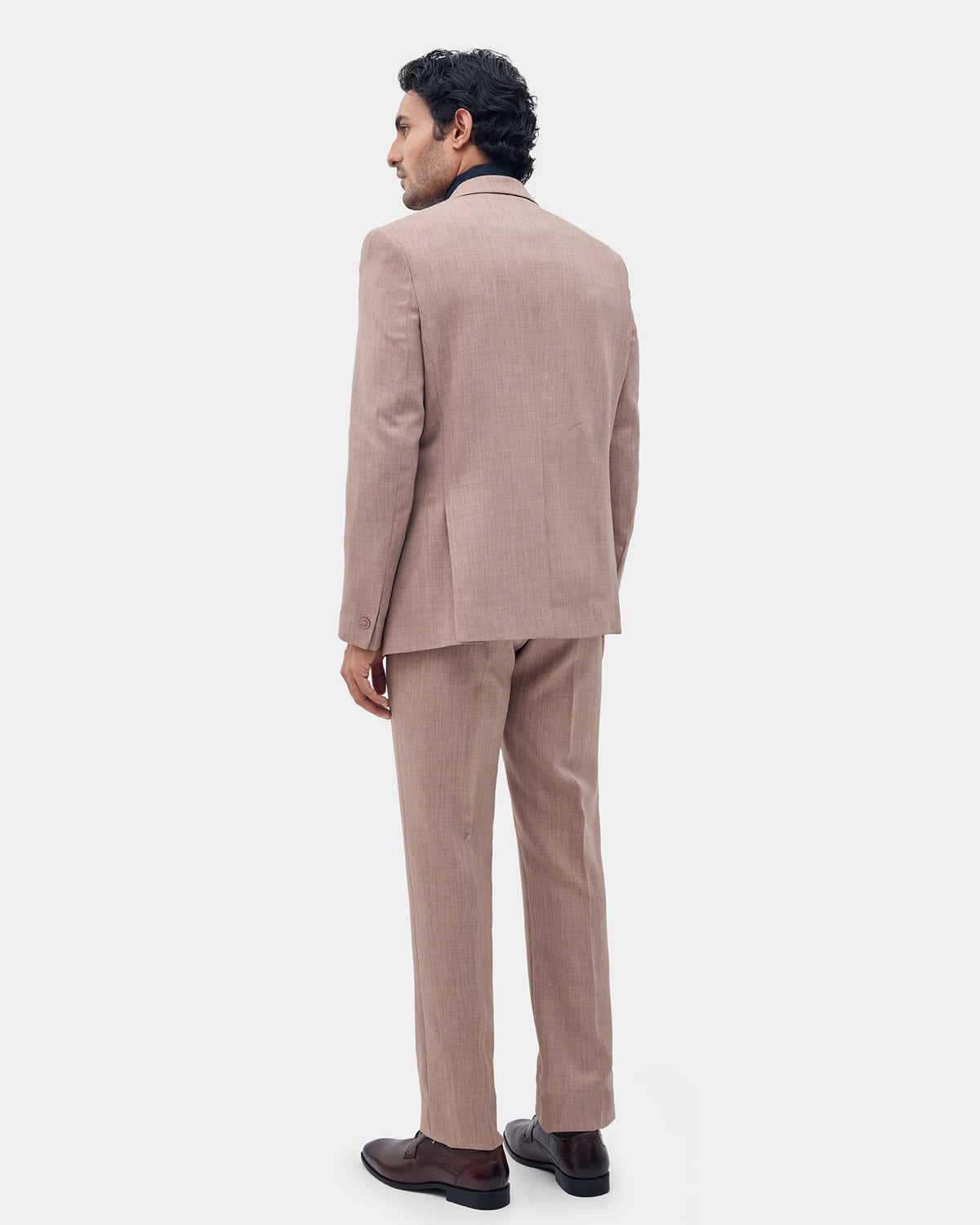 Brown Two Piece Textured Suit - Baxley