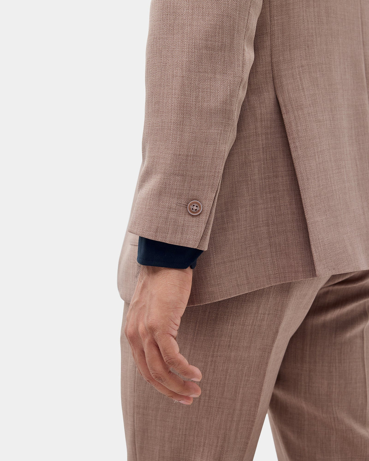 Brown Two Piece Textured Suit - Baxley