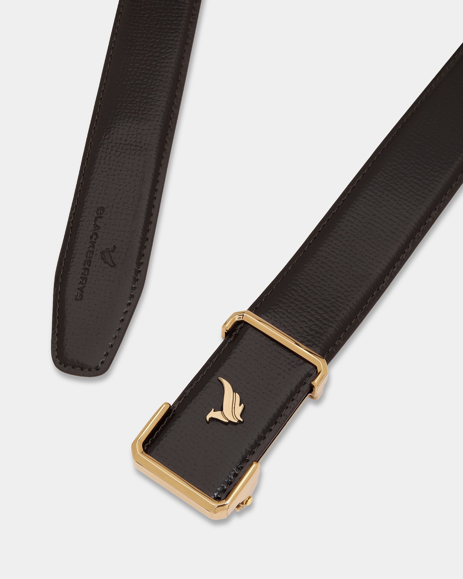 Leather Brown Solid Belts - Atlas