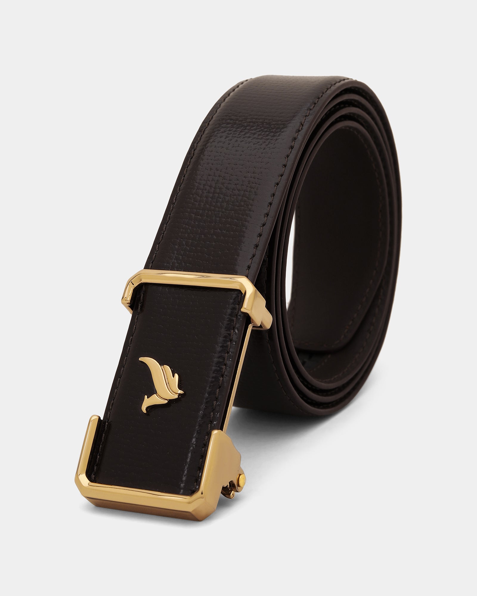 Leather Brown Solid Belts - Atlas