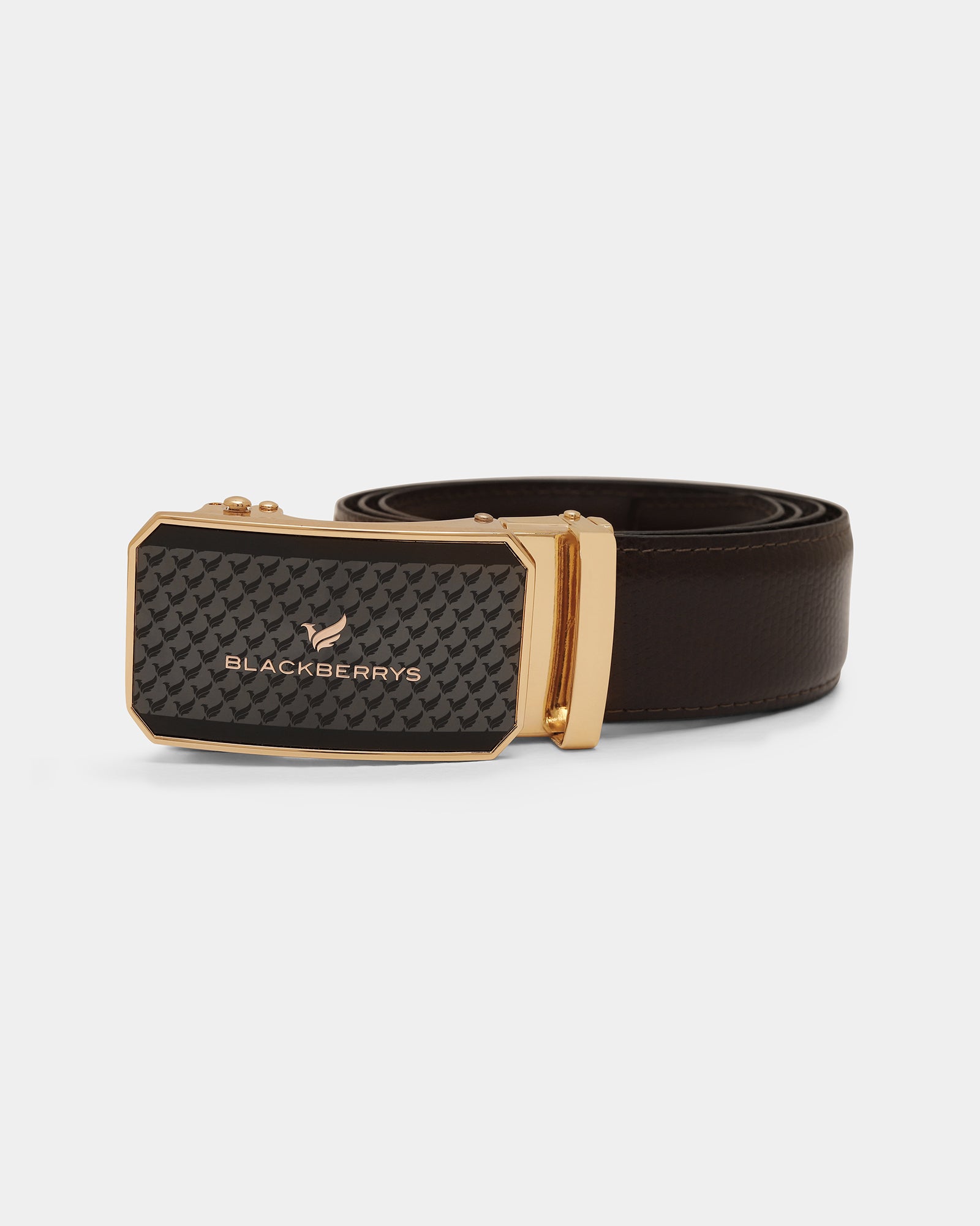 Leather Brown Textured Belt - Weynn