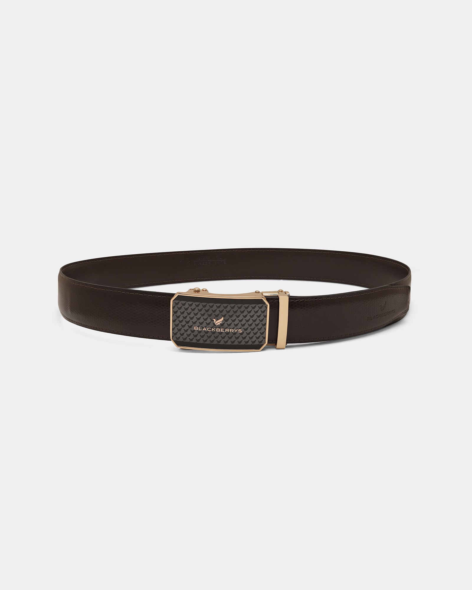 Leather Brown Textured Belt - Weynn