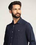 Casual Indigo Solid Shirt - Carson
