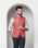 Linen Casual Peach Solid Waistcoat - Seamus