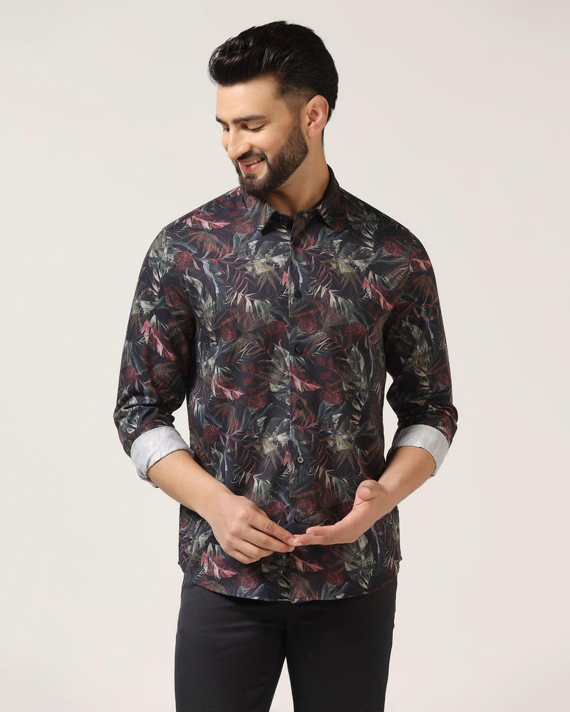 Casual Blue Printed Shirt - Tango