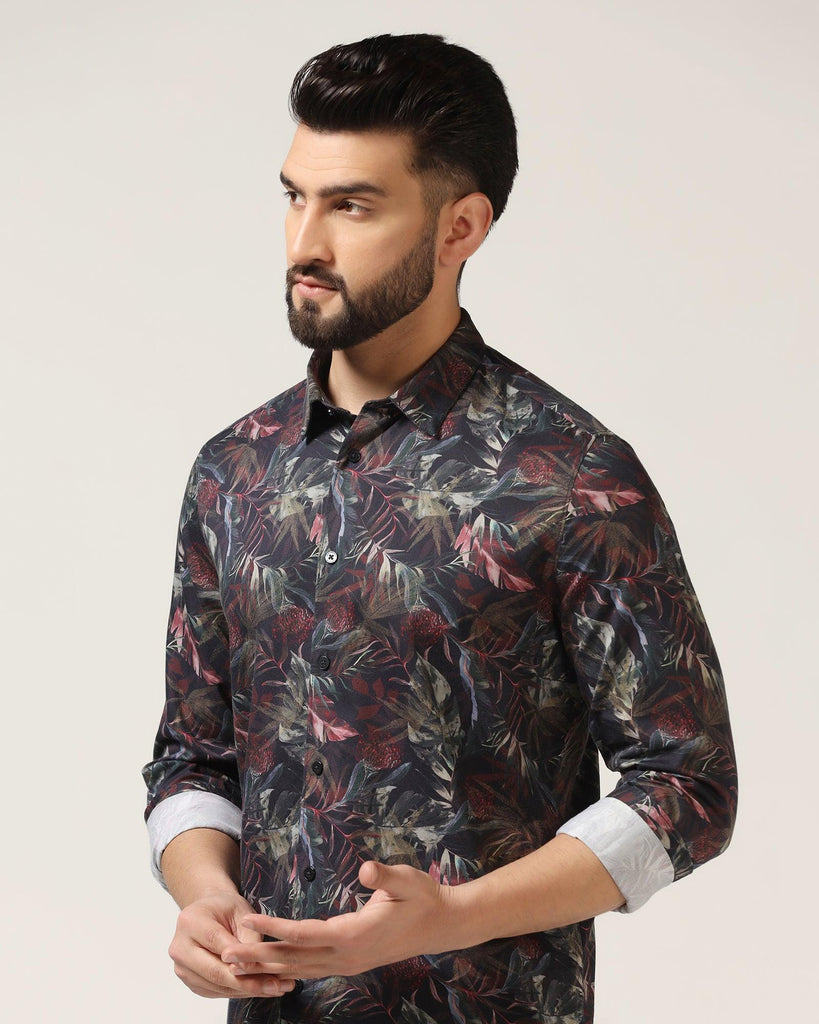 Casual Blue Printed Shirt - Tango