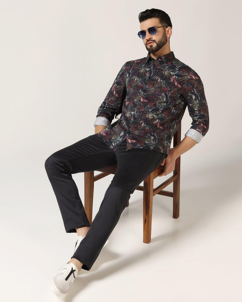 Casual Blue Printed Shirt - Tango