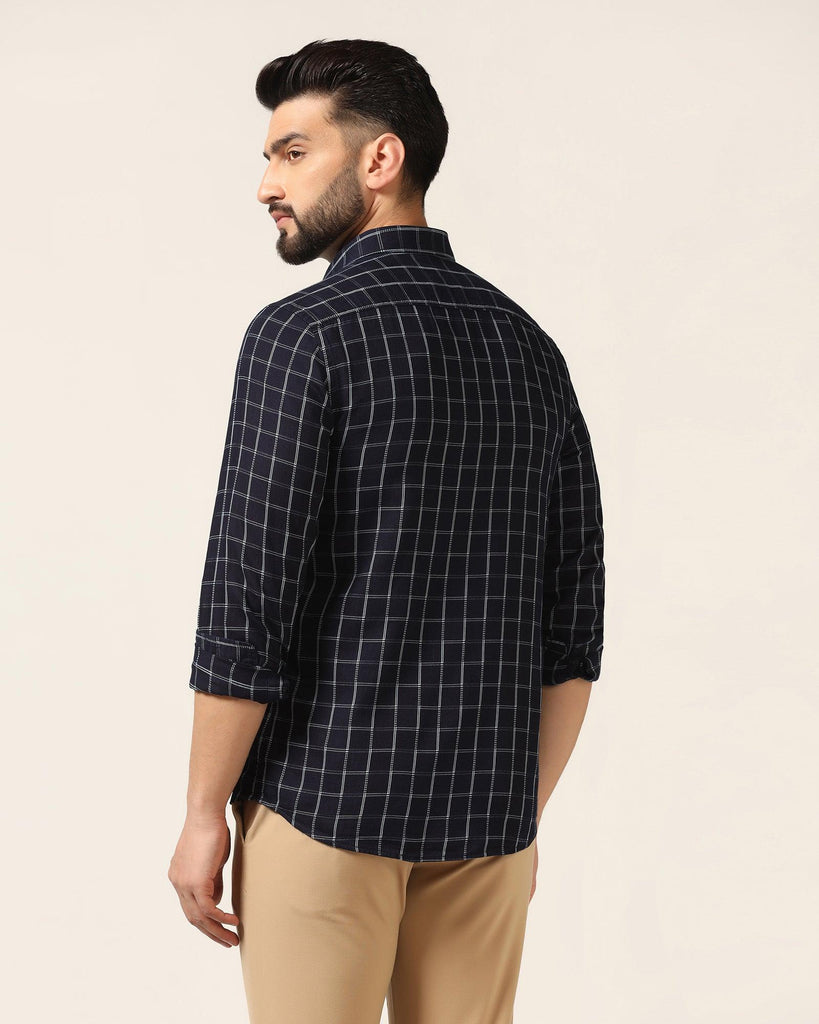 Casual Indigo Check Shirt - Max