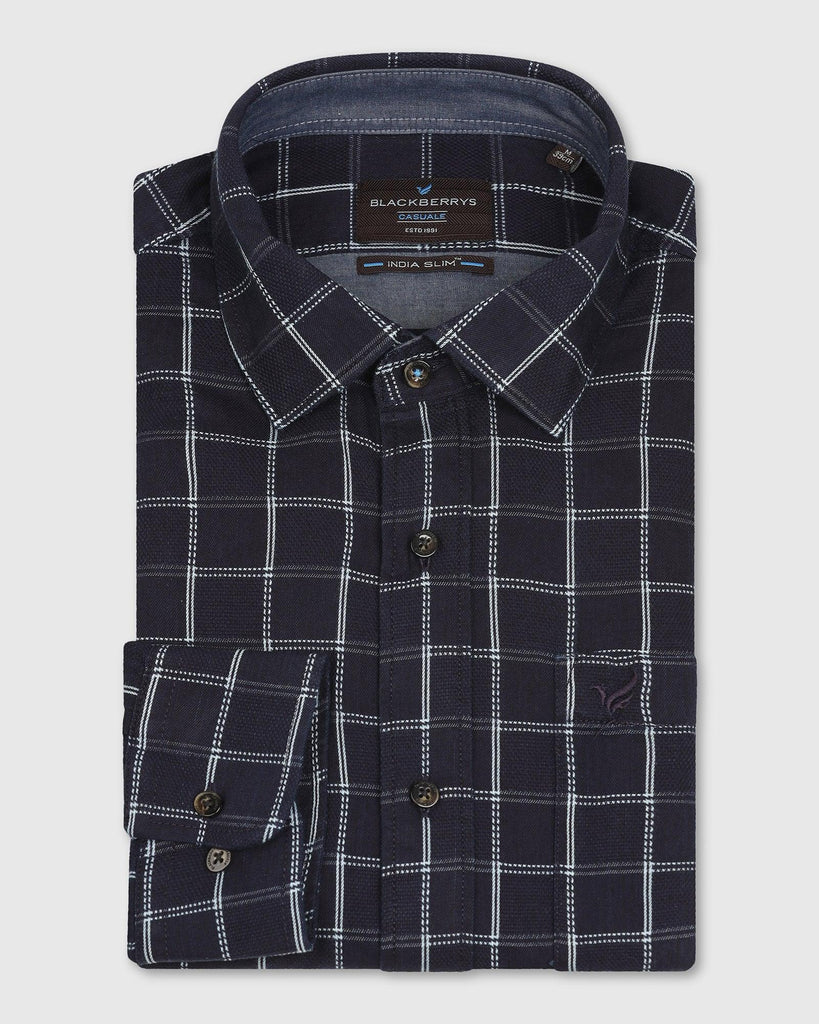 Casual Indigo Check Shirt - Max