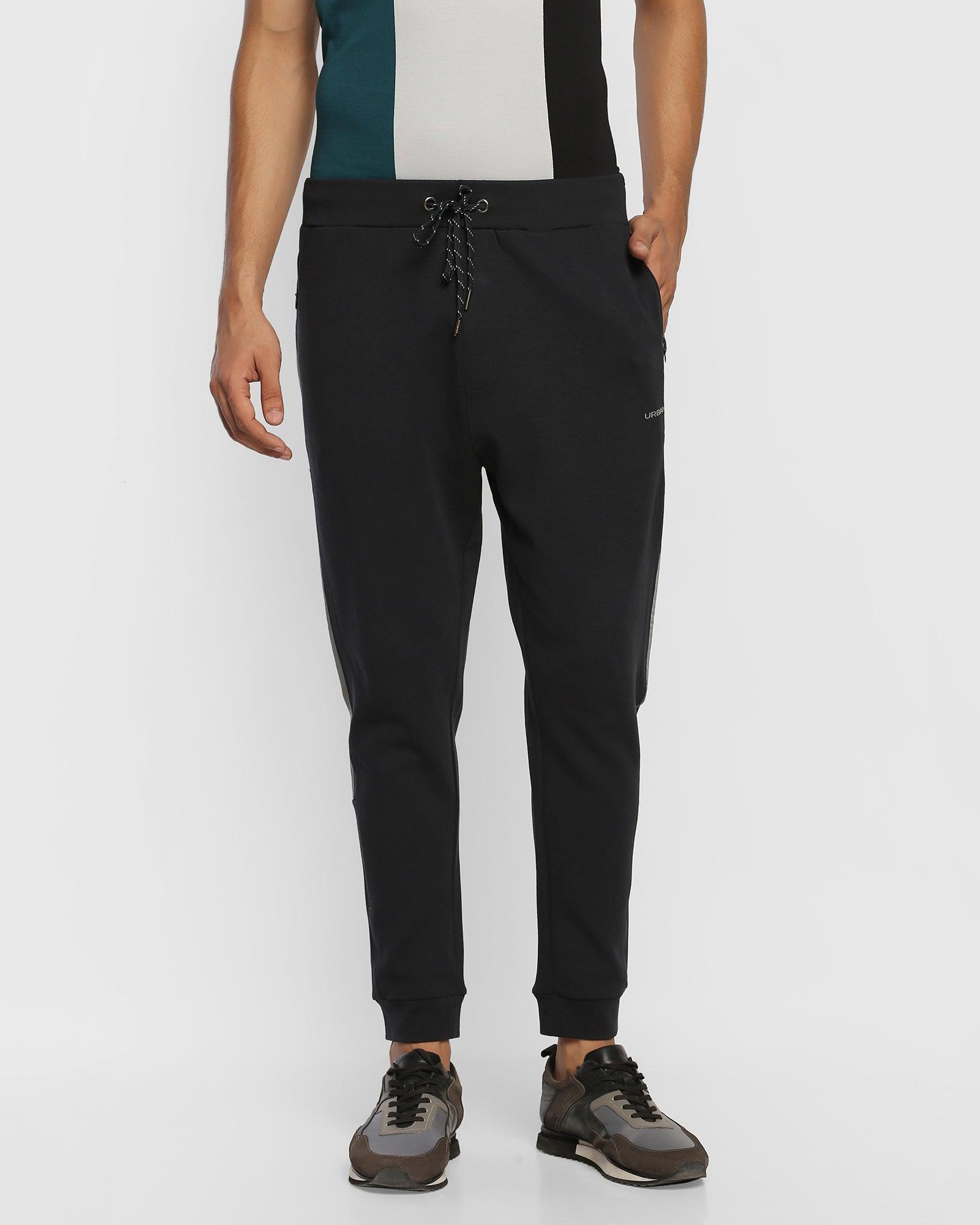 Casual Navy Solid Jogger - Goblet