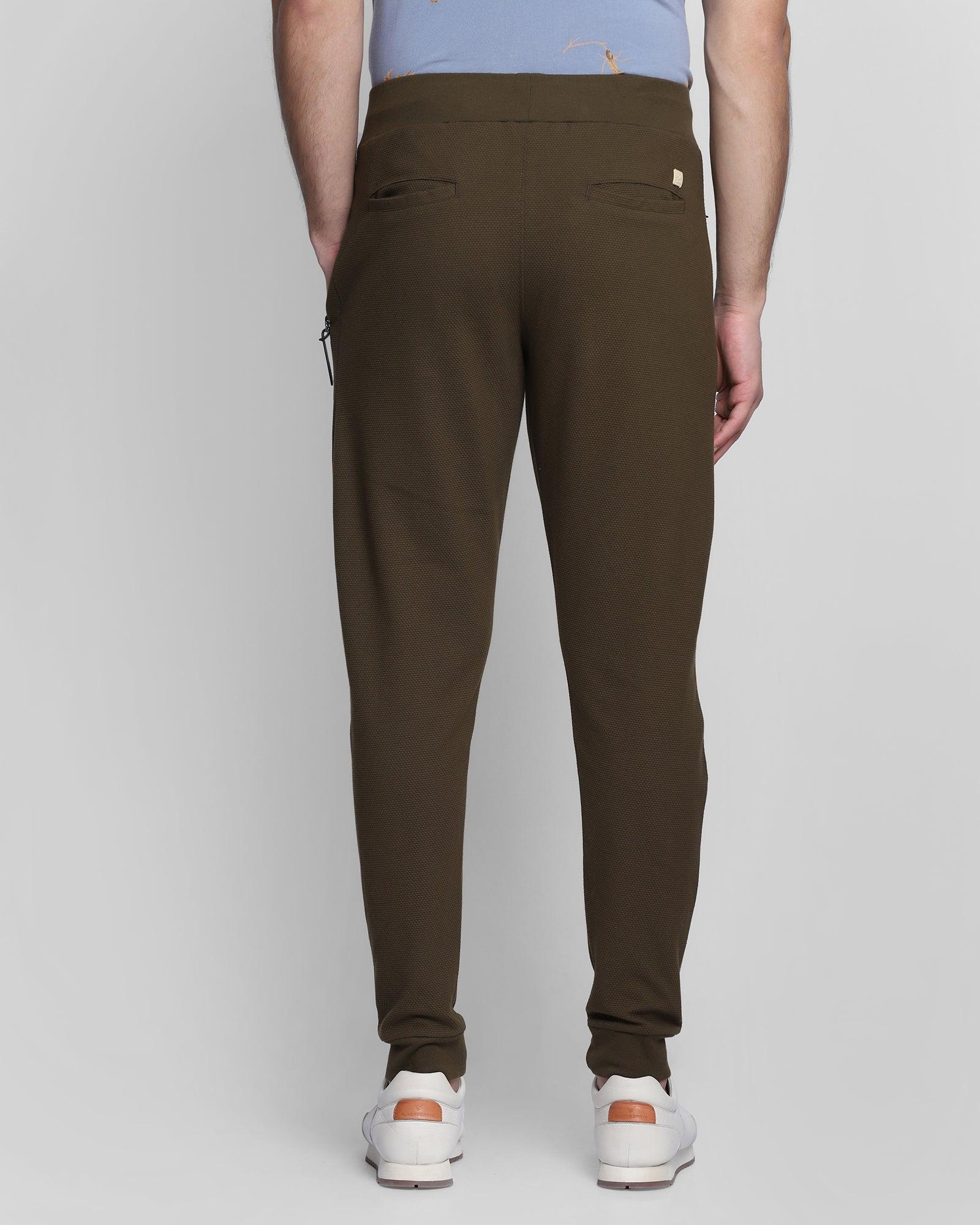 Casual Olive Solid Jogger - Wade