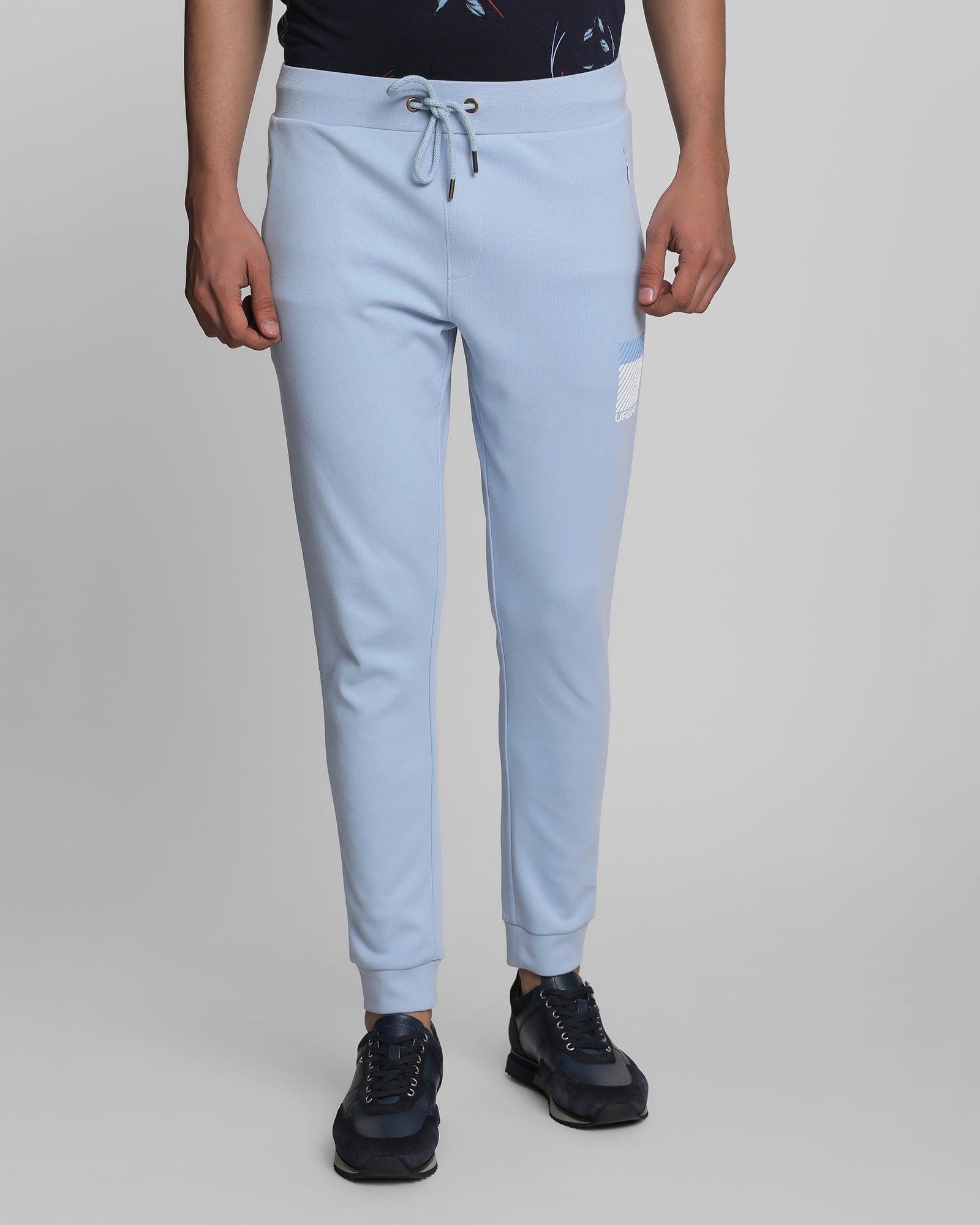 Casual Powder Blue Solid Jogger - Marcus