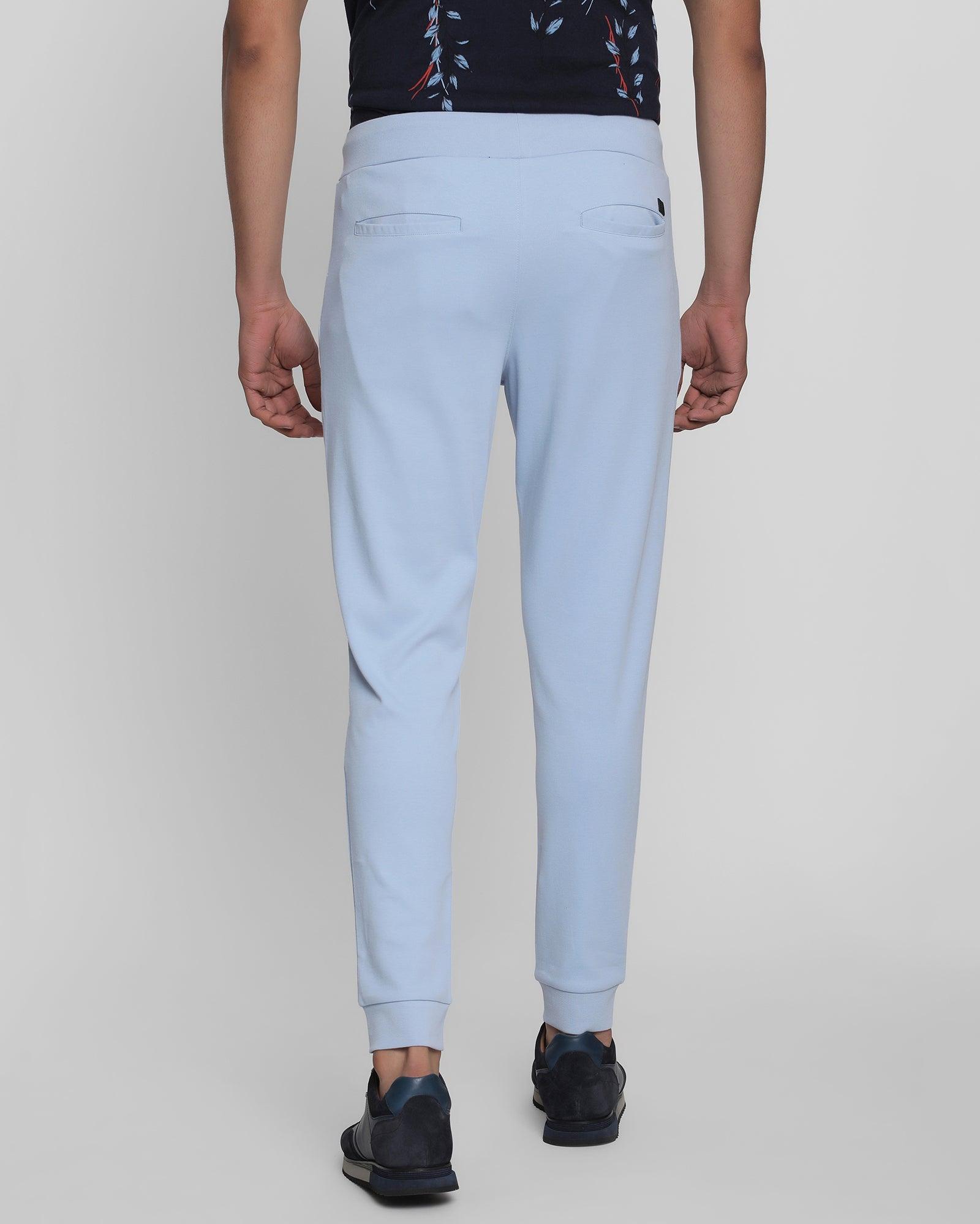 Casual Powder Blue Solid Jogger - Marcus