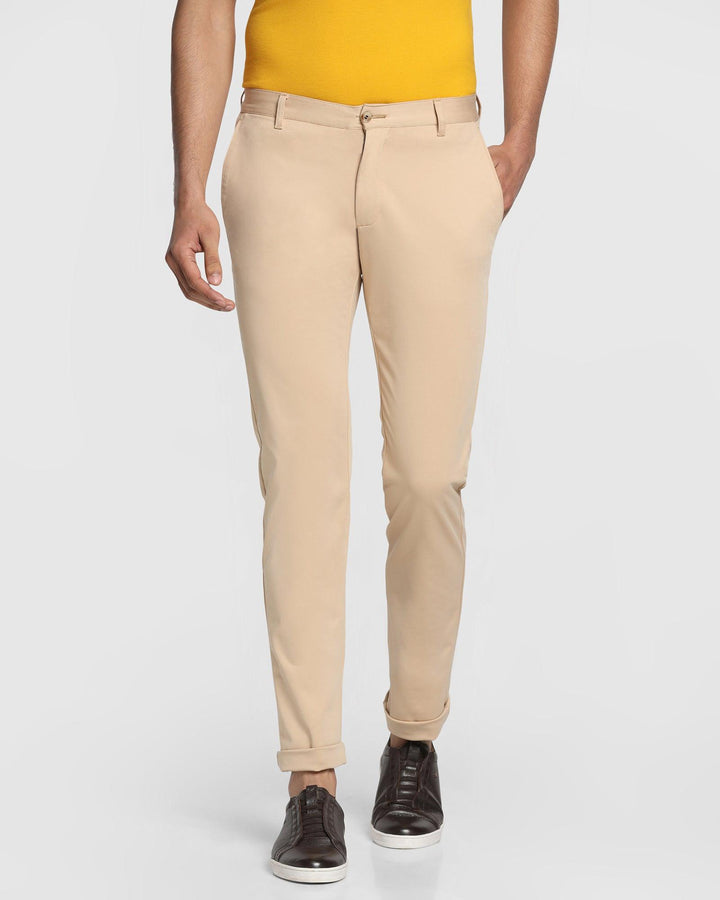 Slim Fit B-91 Casual Beige Solid Khakis - Hector