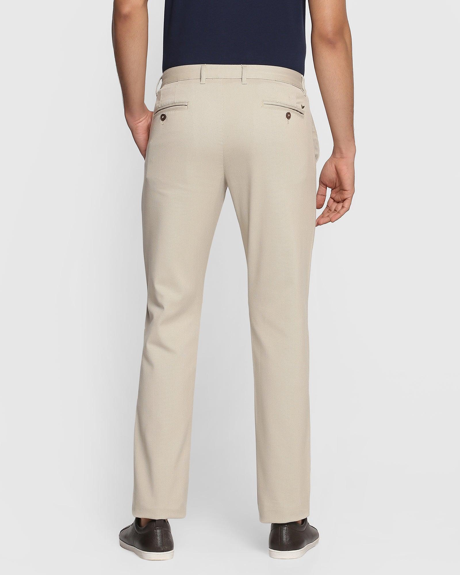 Solid Casual Khakis In Beige B-95 (Cratis) - Blackberrys