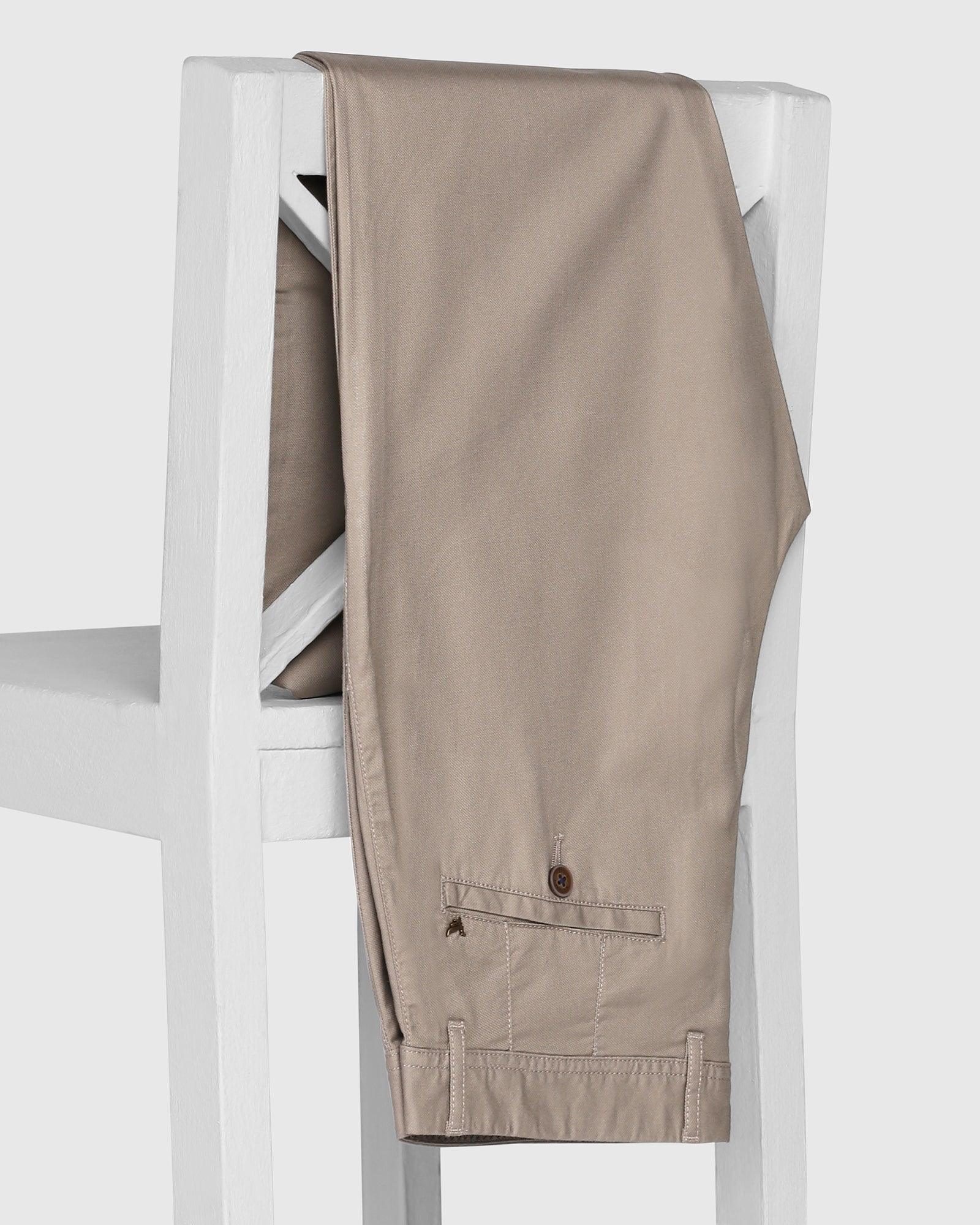Solid Casual Khakis In Beige B-95 (Cratis) - Blackberrys