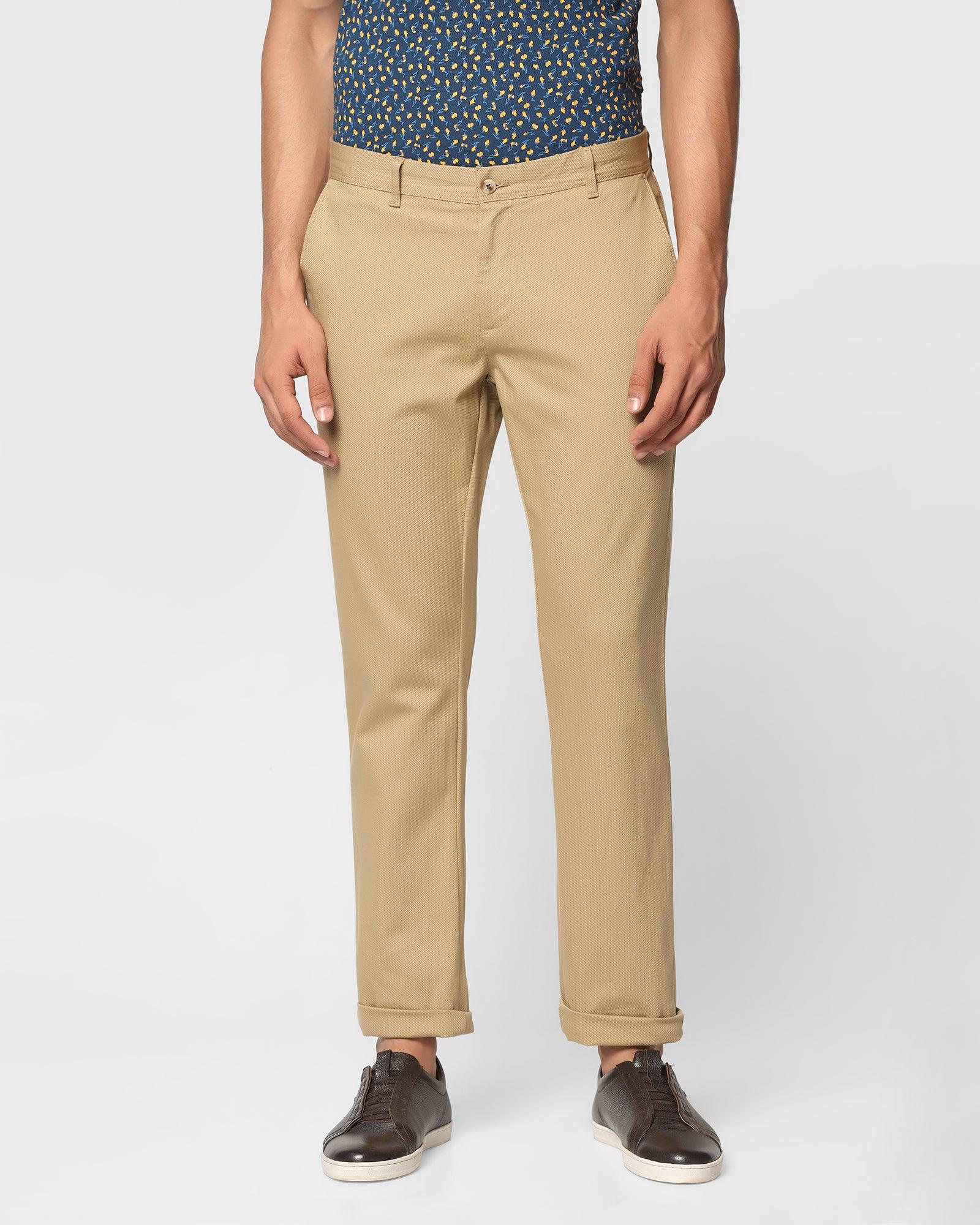 Solid Casual Khakis In Beige B-95 (Mark) - Blackberrys