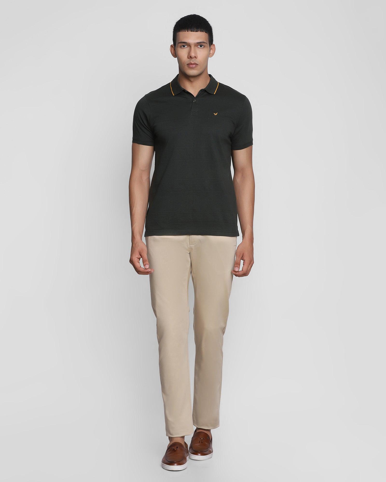 Solid Casual Khakis In Beige B-95 (Mark) - Blackberrys