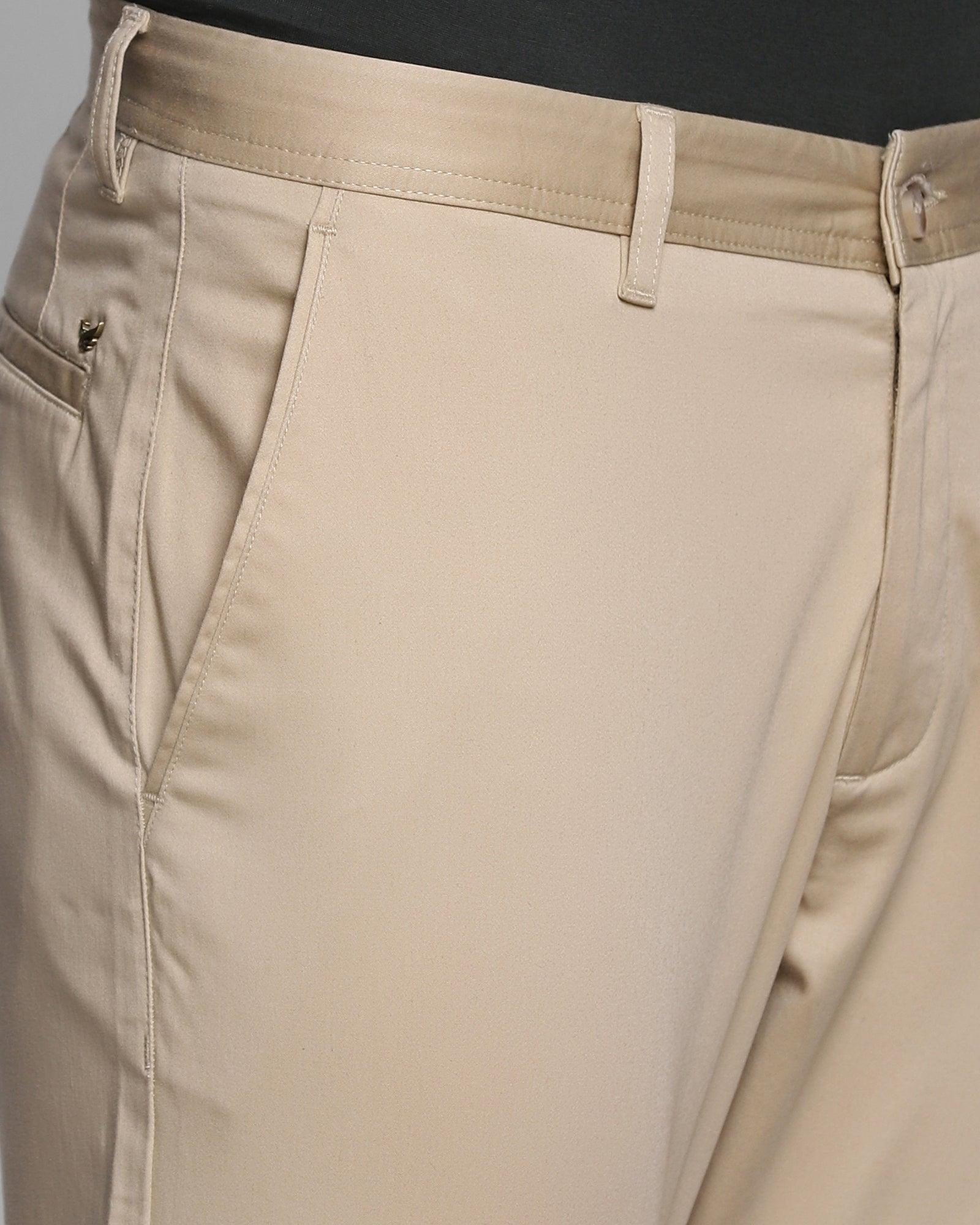 Solid Casual Khakis In Beige B-95 (Mark) - Blackberrys