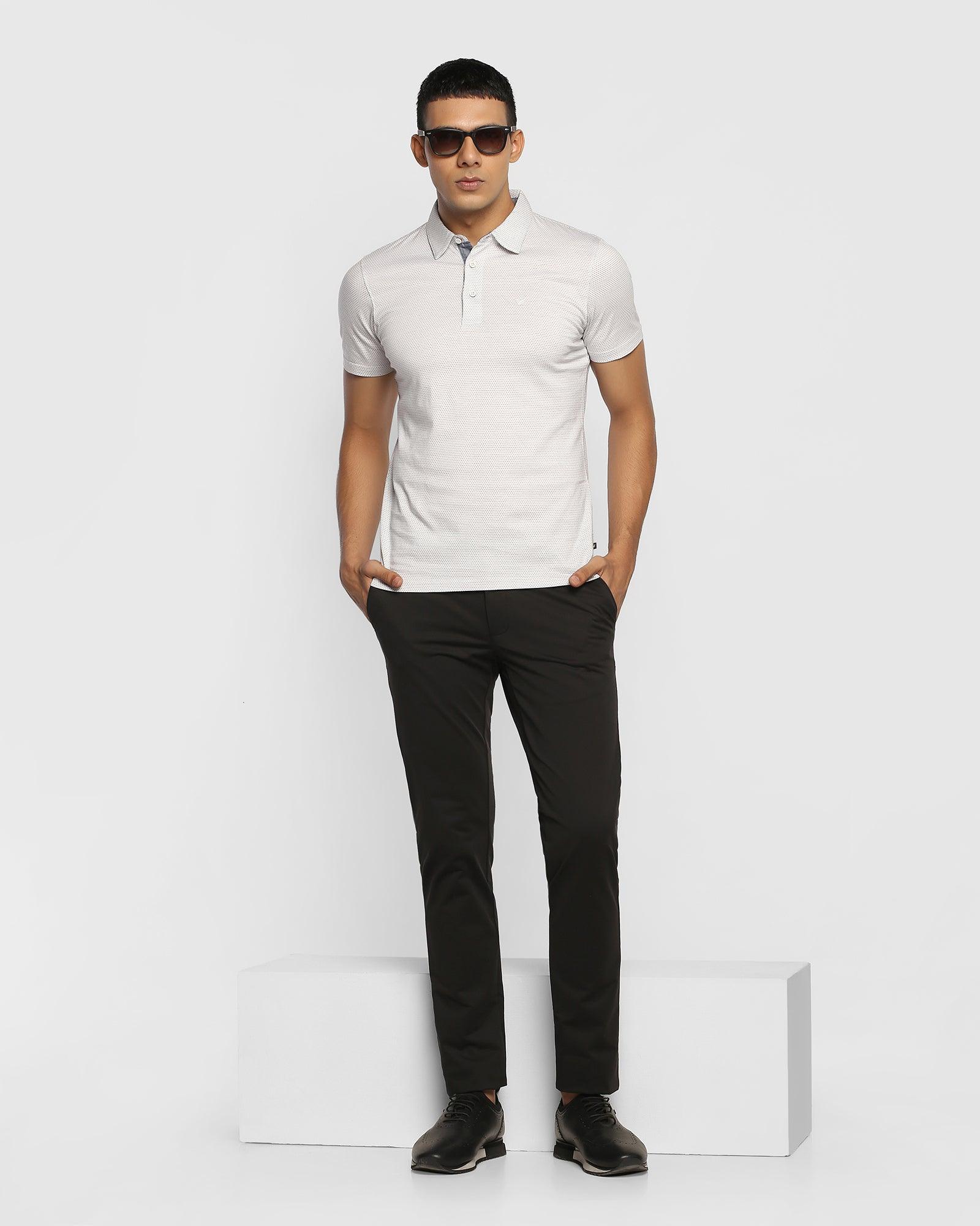 Slim Fit B-91 Casual Black Solid Khakis - Hector